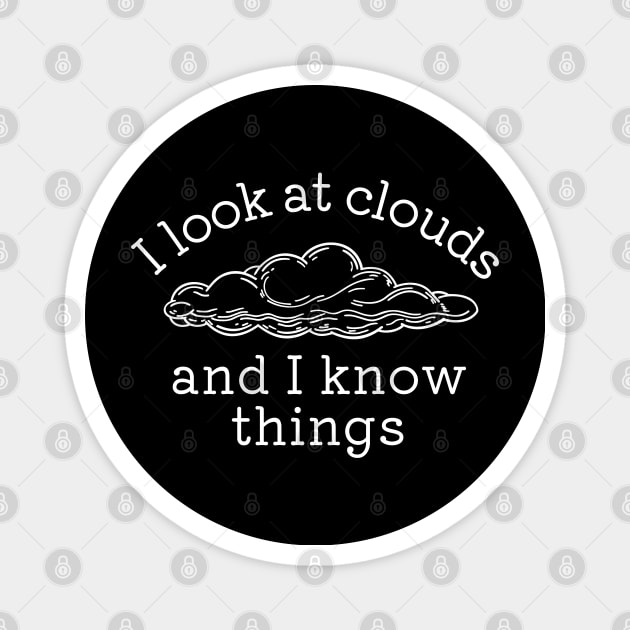 I Look At Clouds and I Know Things, Meteorology Magnet by WaBastian